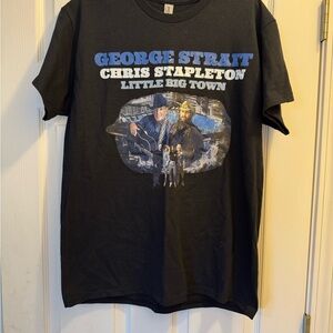 Chris Stapleton George Straight Little Big Town Concert Tour T-shirt Size Large
